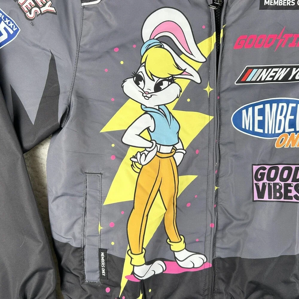 Members Only Jacket Youth Medium Looney Tunes Lola Bunny Racing Love Graphic